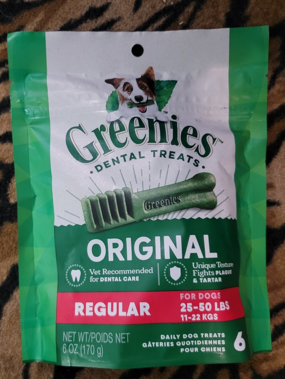 Greenies Dog Original Dental Treats - Regular 6 Count New